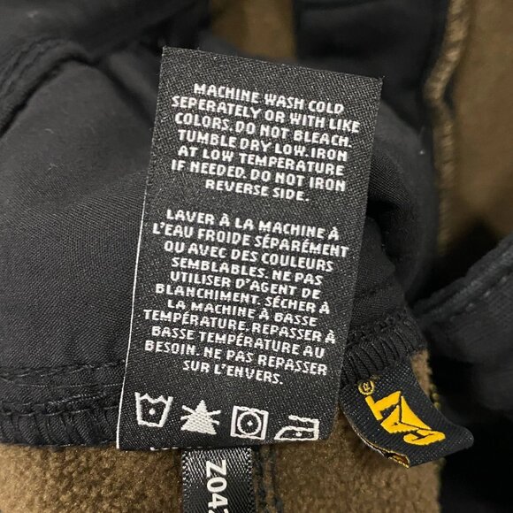 CAT Caterpillar Work Pants Mens 38 x 30 Black Canvas Fleece Lined Insulated - Picture 11 of 12